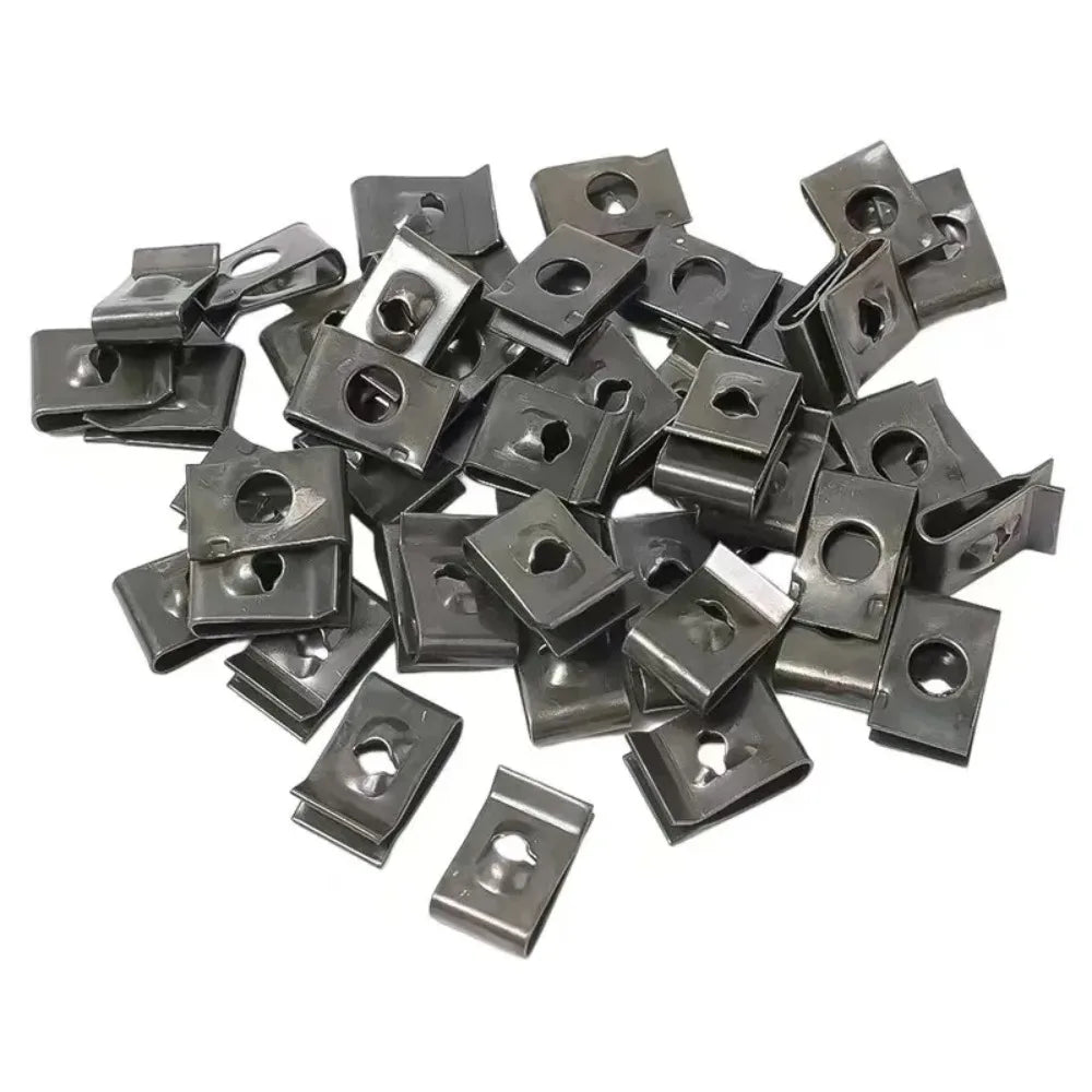 Metal U Type Self Tapping Clips Anti Rust Cover Retainer Locking Brackets for Auto Motorcycle Scooter Moped Body Repair