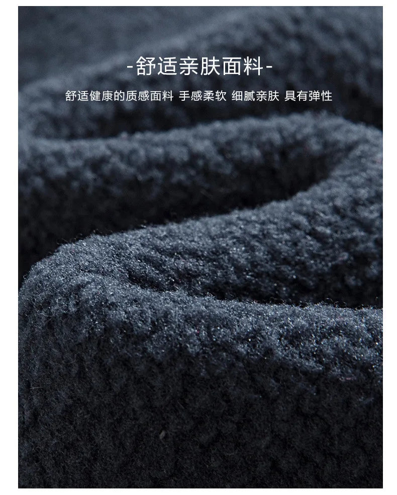 new men's fleece with fleece thickened warm windproof outdoor casual storm jacket fashion men's coat