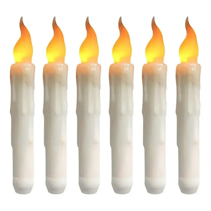 Floating LED Candles with Magic Wand Remote Control Flameless Remote Taper Electronic Candle Christmas Party Decor Candle Lights