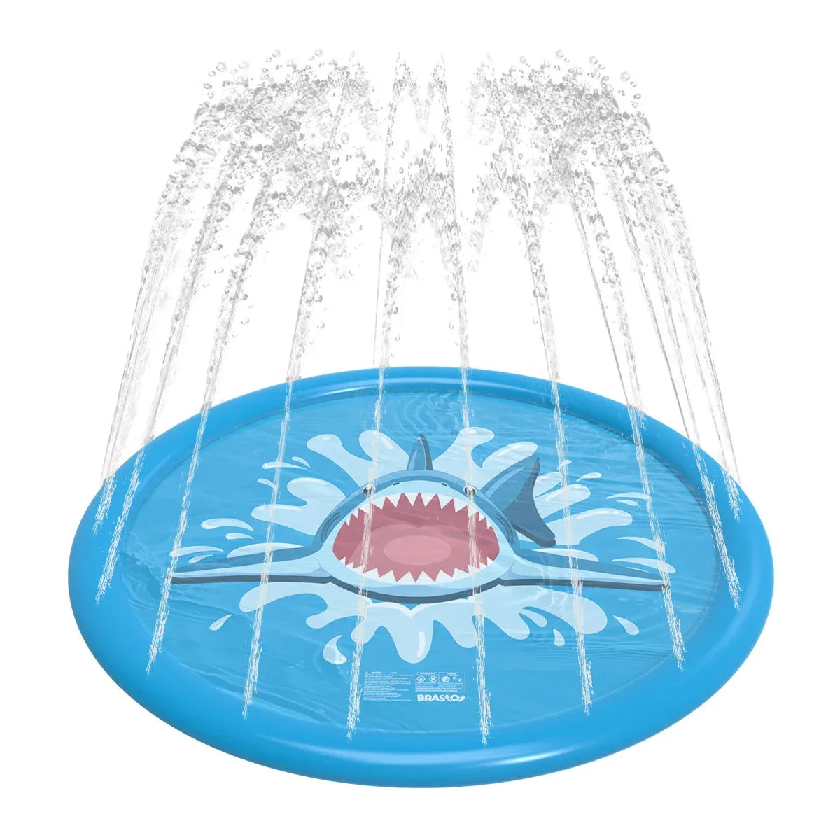 Sprinkler Inflatable Shark Pool 170cm Children Play Water Mat Summer Toy