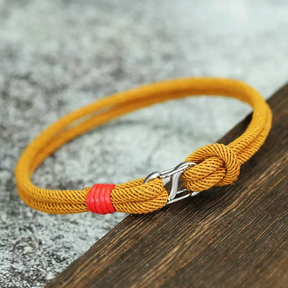 Simple Mens Bracelets Hand-Woven Detachable 7 Colors Rope Braclets Double Survival Braslet Pulseras Para Hombre Gift for Him