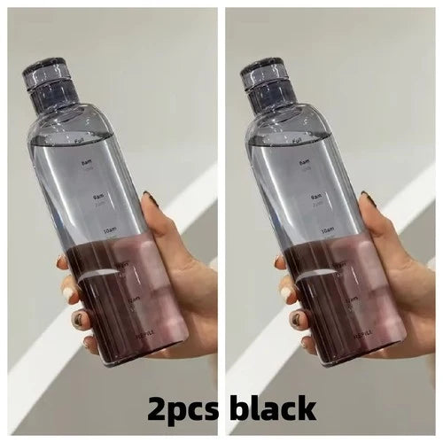 500ml Transparent Leakproof Water Bottle, Anti-Drop Sports Bottle with Time Scale Design, Ideal for Outdoor Use, Hydration on th