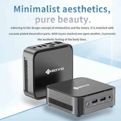 SOYO M4 PLUS2 Mini PC Intel Alder Lake N150 Windows 11 Pro Mini PC 16GB DDR4  512GB PCIe M.2 SSD WiFi 5 BT4.2 Desktop Computer