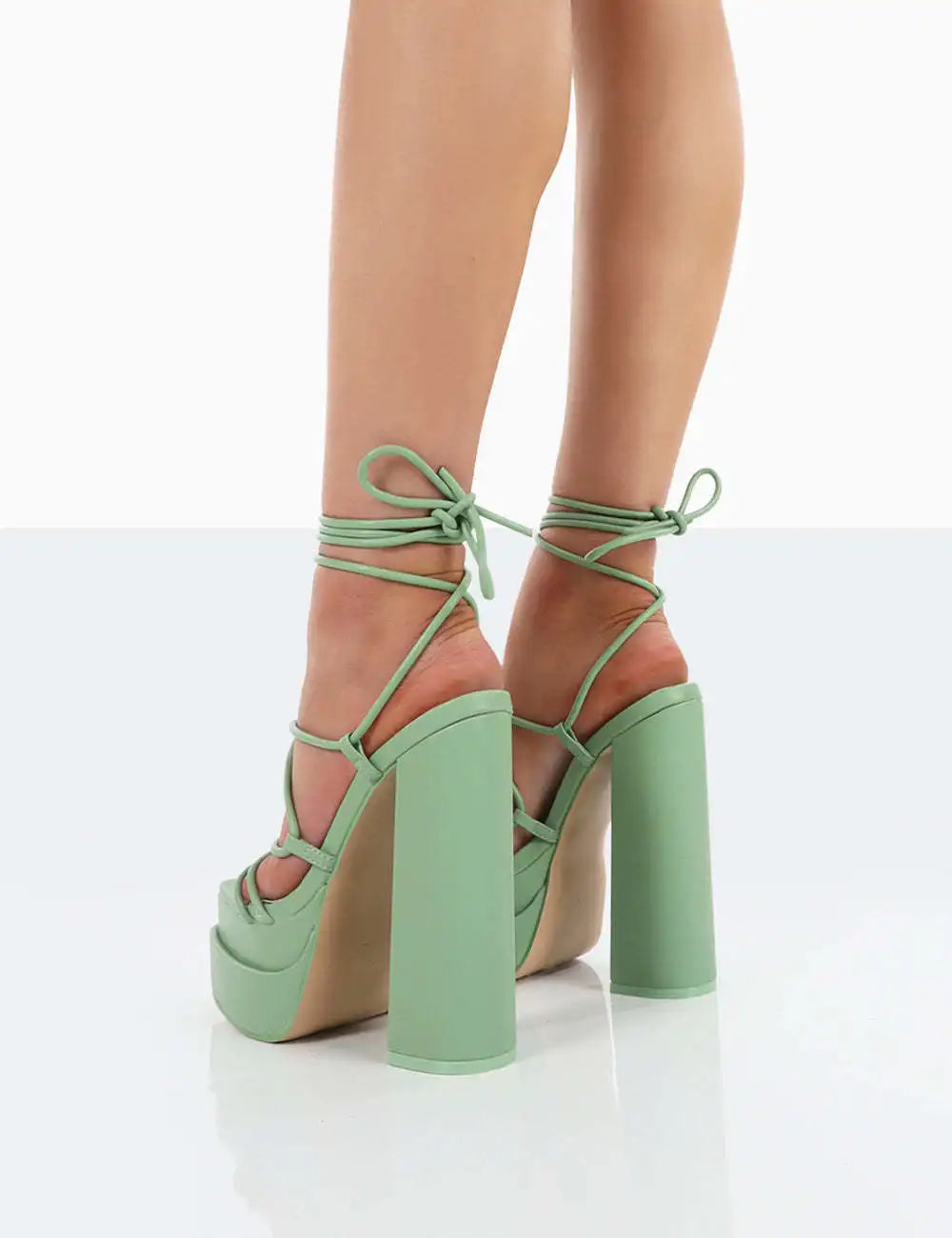 Women Sandals Brand New Sexy Chunky High Heels Pumps Platform Dress Shoes Party Wedding Shoes Cross Lace Up Female Sandals 2025