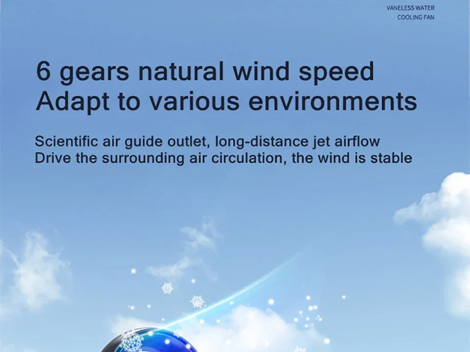 Electric Rechargeable Fan Bladeless Floor Standing Fan Cooling Child Safety Tower 2000mAh Fan Household Air Cooler  6 Gears