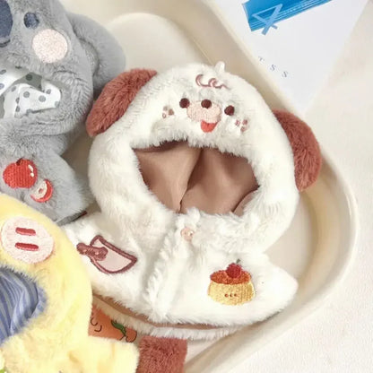 10cm Cotton Doll Clothes Prince Set Autumn Winter Style Starfish Body Wearable Plush Doll Change Retro Skirt Overalls Set