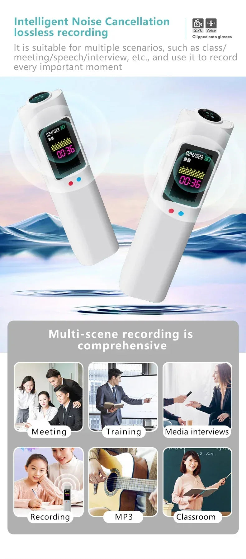 Mini 4K FPV Eyeglasses Video Shooting Micro-camera HD WiFi Intelligent Headset Glasses Video&Sound Recording WiFi APP