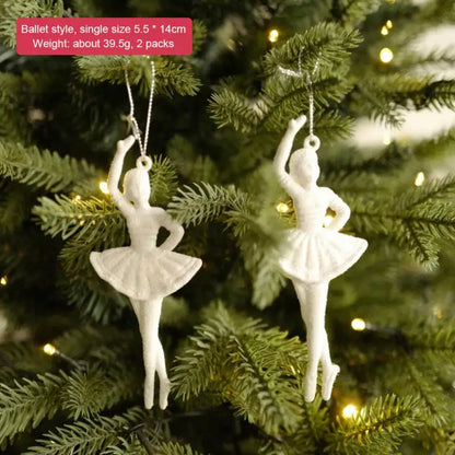 3Pcs Xmas Tree Pendants Snowflake Angel Deer Hanging Ornaments Christmas Decorations For Home Kids Toy New Year Party Decor