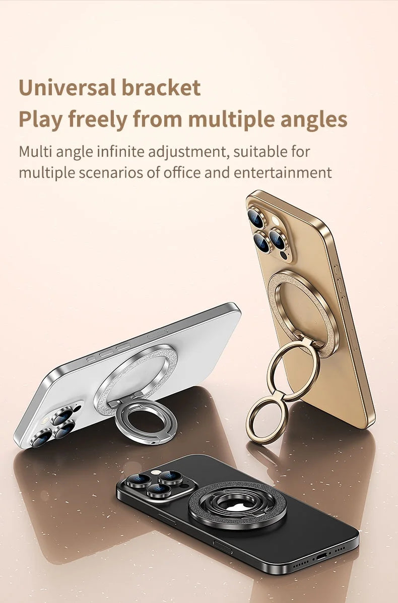 Mobile Phone Strong Magnetic Holder for Magsafe Double-sided Magnet Stand Portable Folding Ring Bracket for Xiaomi iPhone 14 15