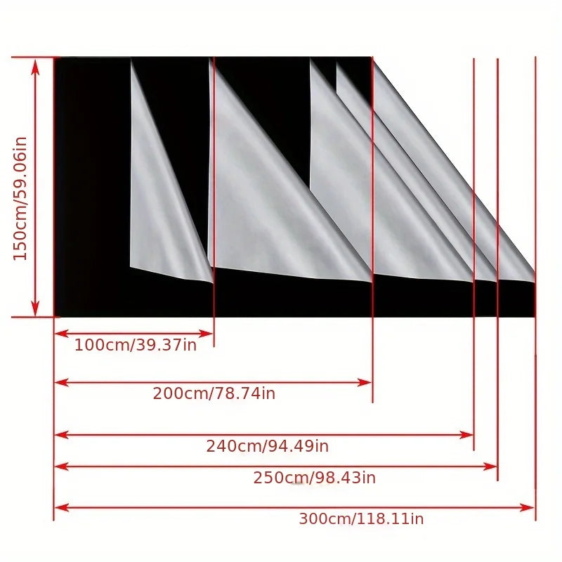 DIY Portable Travel 100% Blackout Curtain Portable Blocking Darkest Window Cloth for Living Room Home Non-perforated Black Cloth