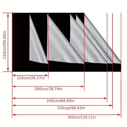 DIY Portable Travel 100% Blackout Curtain Portable Blocking Darkest Window Cloth for Living Room Home Non-perforated Black Cloth