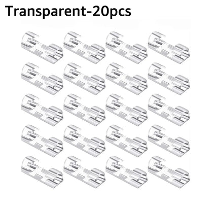 5/20Pcs Cable Management Clip Cable Protector Winder Self-Adhesive Desktop Tidy Management Clips For Mouse Headset Wire Storage