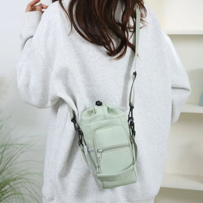 Universal Portable Water Bottle Bag Waterproof with Phone Pocket Insulated Cup Protective Cover Adjustable Strap Creative