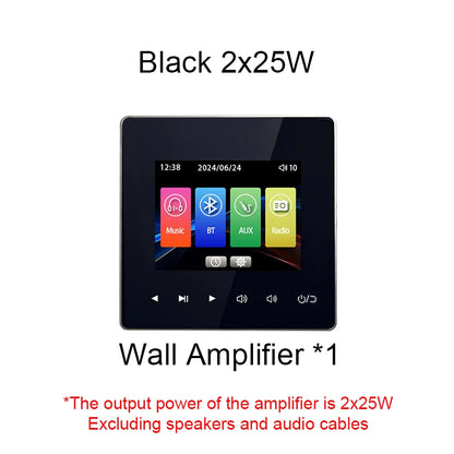 Home Audio System 86 Type Bluetooths Wall Amplifier Hotel AUX TF Sound Background Music Control Panel Optional Ceiling Speakers