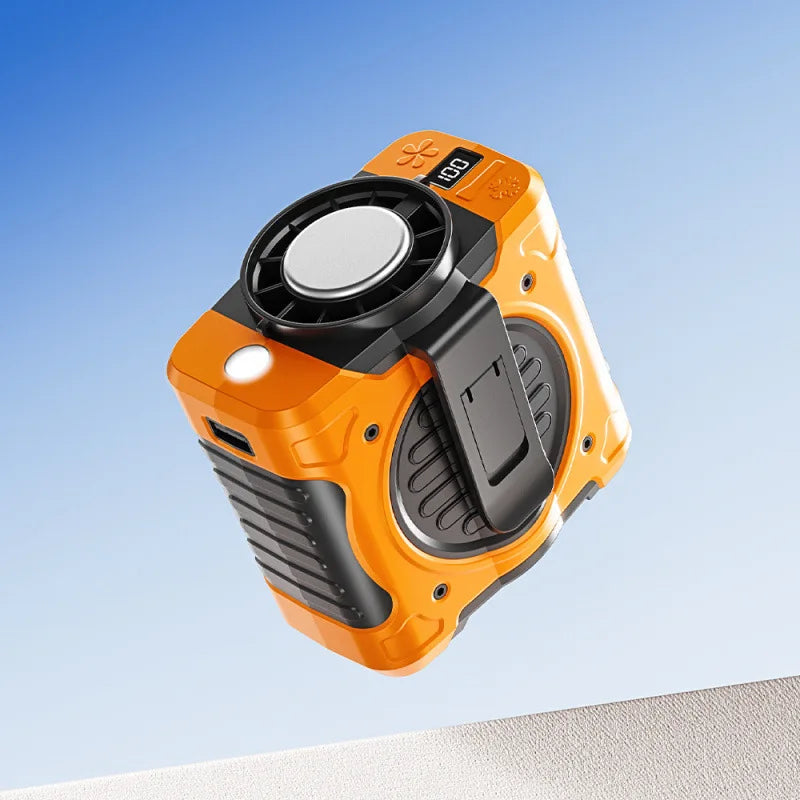 Outdoor Waist Hanging Fan Strong Wind Cooling Camping Fan Portable Hanging Neck Long Endurance Summer Waist Hanging Fan