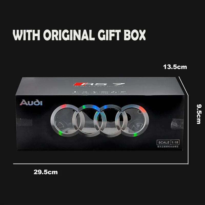 Simulation 1:18 AUDI RS7 Sportback Alloy Car Model Children Toy Vehicle Collectibles Miniature Voiture Home Decor Birthday Gift