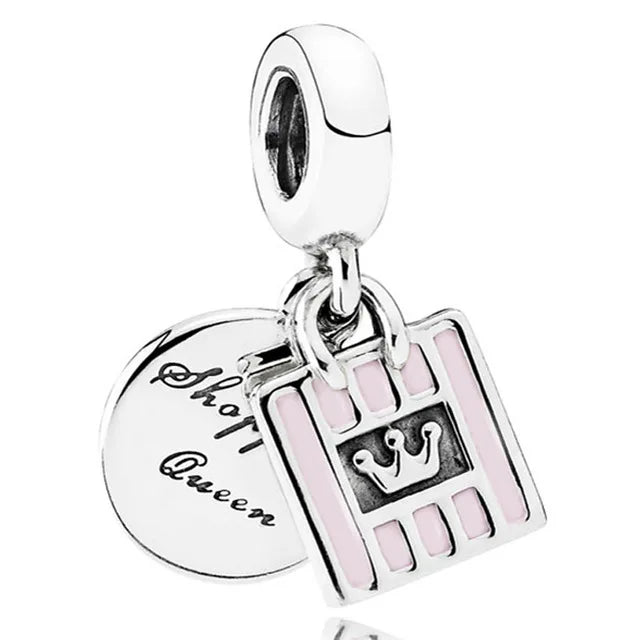 The New 925 Sterling Silver Charm Mother's Day Queen Crown Gift Box Fits Women Jewelry With Original Bracelet Accessories