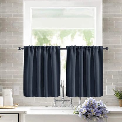 Modern Simple New Solid Color High-precision Short Curtain Finished Blackout Curtain Kitchen Partition Curtain Coffee Curtain.