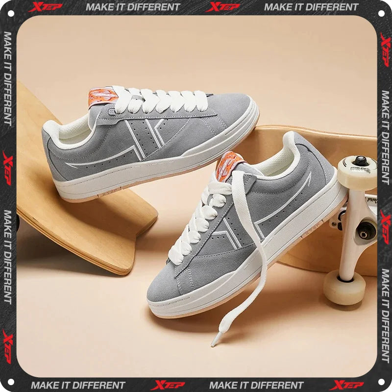 Xtep Skateboarding Shoes Non-Slip Wear-Resistant Casual White Couple Skate Sneakers Male Female Luxury Brand Shoes 881219319851