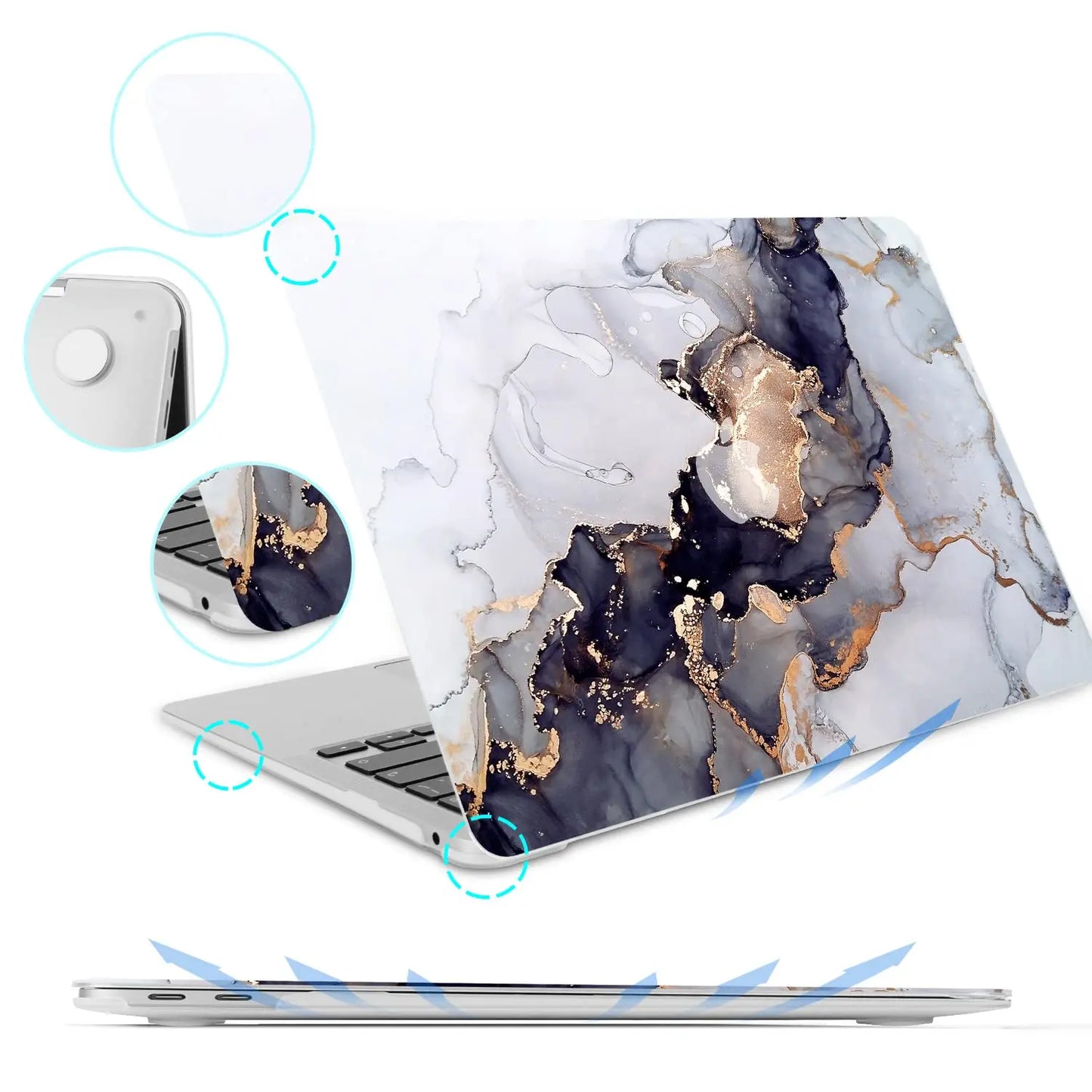 Laptop Case for Macbook Air 13 A2337 2020 M1 Chip Pro 13 A1278 2022 M2 Air 13.6 M2 for Macbook Pro 14 case M4 2023 M3 Pro 16