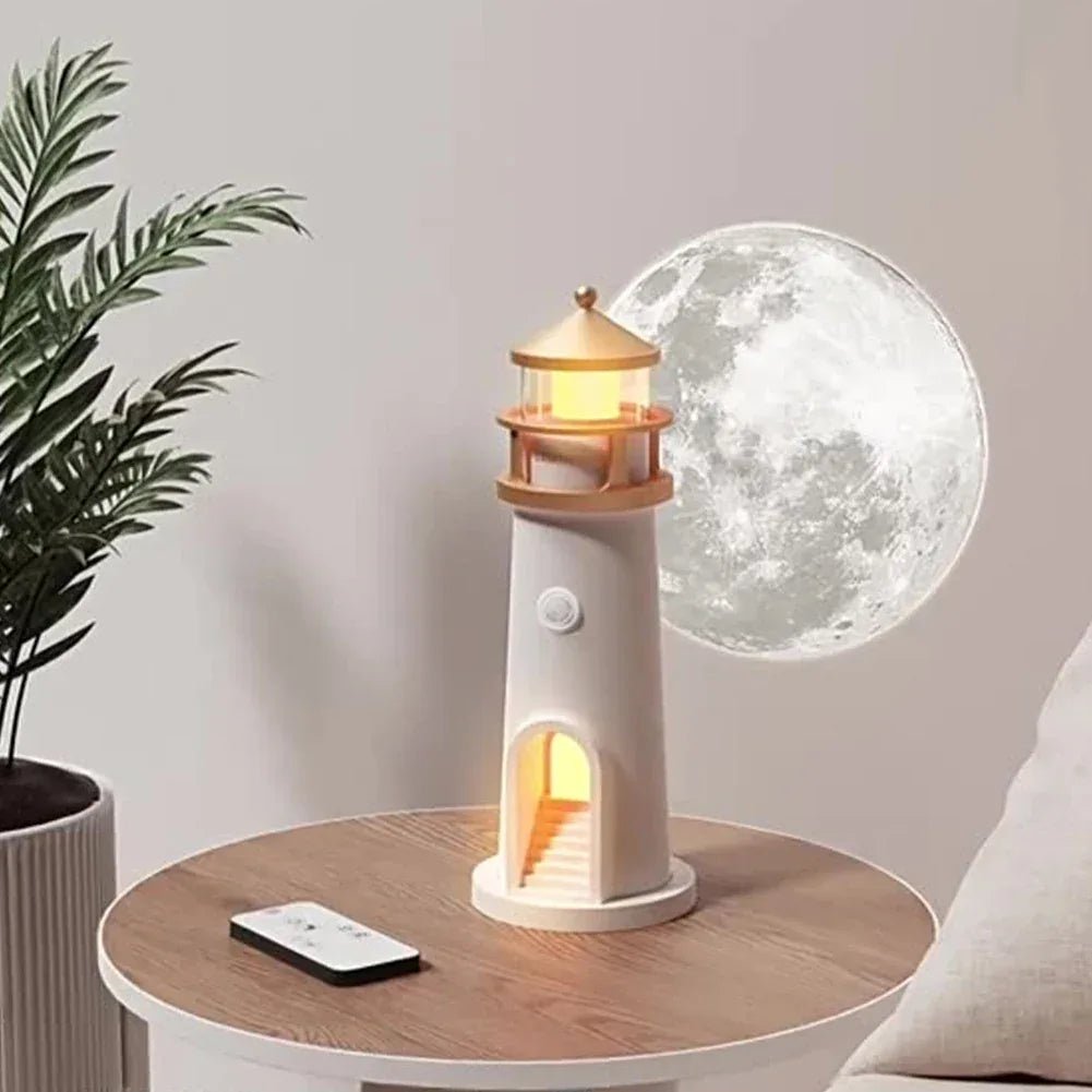 Lighthouse Projection Light Beacon Projector Light Decorative Creative Desktop Light Multi-Function for Living Room Bedroom