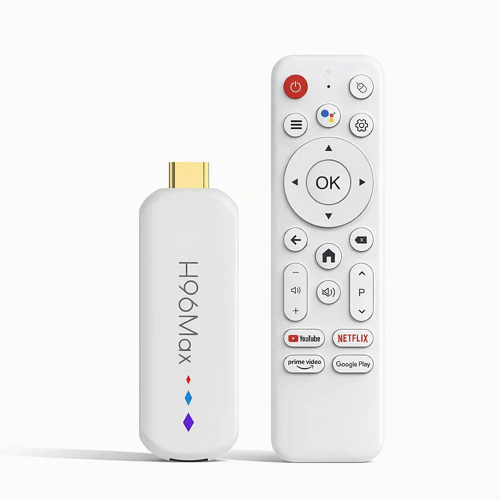 H96 Max S905L TV Stick Android14 Quad Core BT5.0 4K@60fps 2.4G&5G Wifi6 2GB 16GB Google Voice Assistant Media Player AI TV Stick