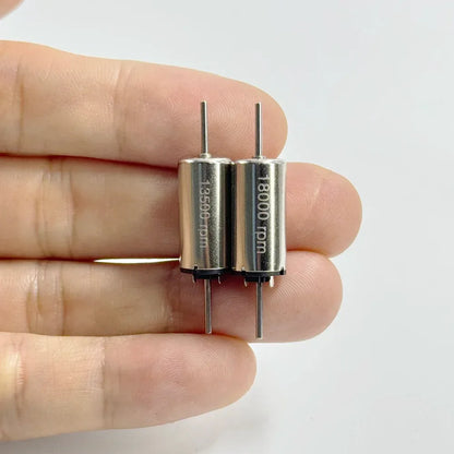 Mini 0816 Dual Axis 8mm Micro Motor DC 12 Volt 13500RPM/18000RPM Hollow Cups High Speed Strong Magnetic 1mm Diameter Shaft