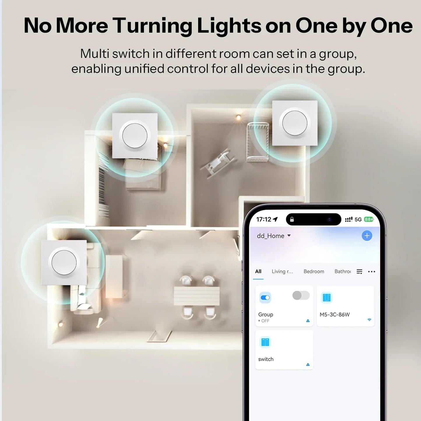 SONOFF Orb-ZBW1L Zigbee Smart Wall Switch Fusion Series ZBMINIL2-E No Neutral Required Seamless Integration With Home Assistant
