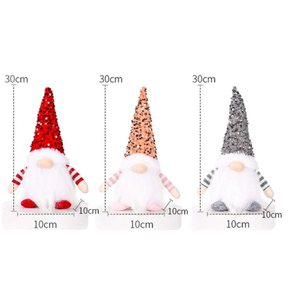 Gnome de Noël LED en peluche, Père Noël, décoration naine sans visage, jouet Joyeux Noël, Noël et Nouvel An, décoration pour la maison
