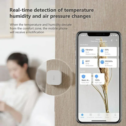 Aqara Temperature Sensor Zigbee Smart Air Quality Pressure Temperature Humidity Sensor Matter Smart Home for Apple Homekit APP