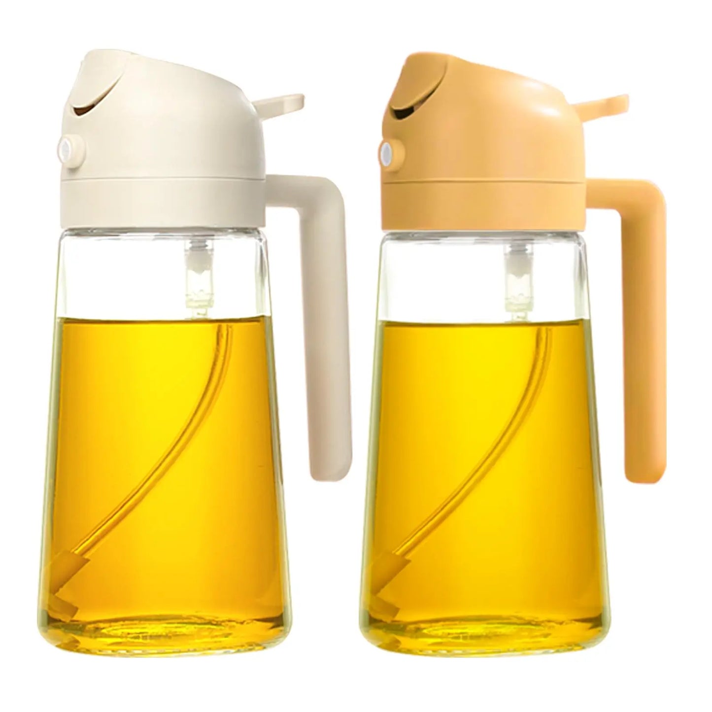 Oil Sprayer Kitchen Spray Oil Polisher 2in1 500ml Plastic Oil Sprayer Bottle Spray Dispenser Cruet BBQ Kitchen Baking Roasting