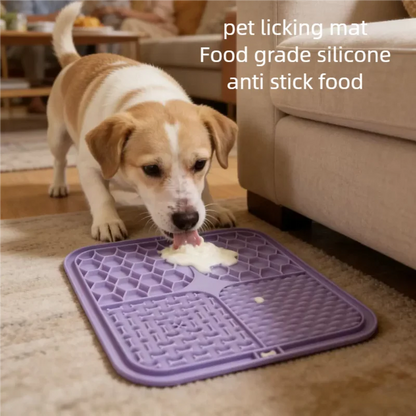 Pet Lick Silicone Mat Dogs Pet Slow Food Plate for Dog Bathing Distraction Silicone Dog Sucker Food Training Dog Feeder Supplies