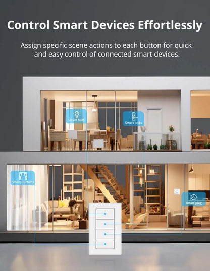 Zemismart Zigbee Wireless Switch,US Standard Scene Controller, Work with Tuya,Home Assistant, Homey, Hubitat,Smartthings