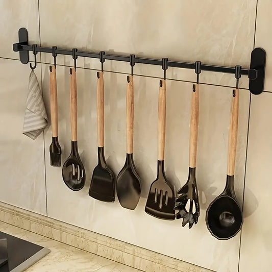 1 Piece Of Kitchen Equipment Storage Rack Such As Pot Lid And Spatula Wall-Mounted Hook Rack Multi-Way Storage For Kitchen Items by PDG ibma