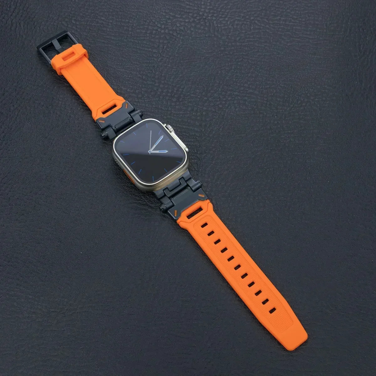 Silicone Sport Band for Apple Watch Ultra 49mm 45mm 42 44mm Rubber Strap for iWatch Series 9 8 7 se 6 5 4 ultra 2 49 Correa