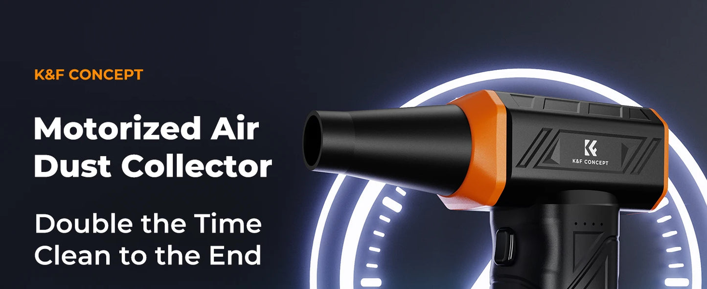 K&F CONCEPT Electric Air Duster Cordless Compressed Air Blower Suction for Computer,PC,Laptop Keyboard,Car,Camera Dust Cleaner