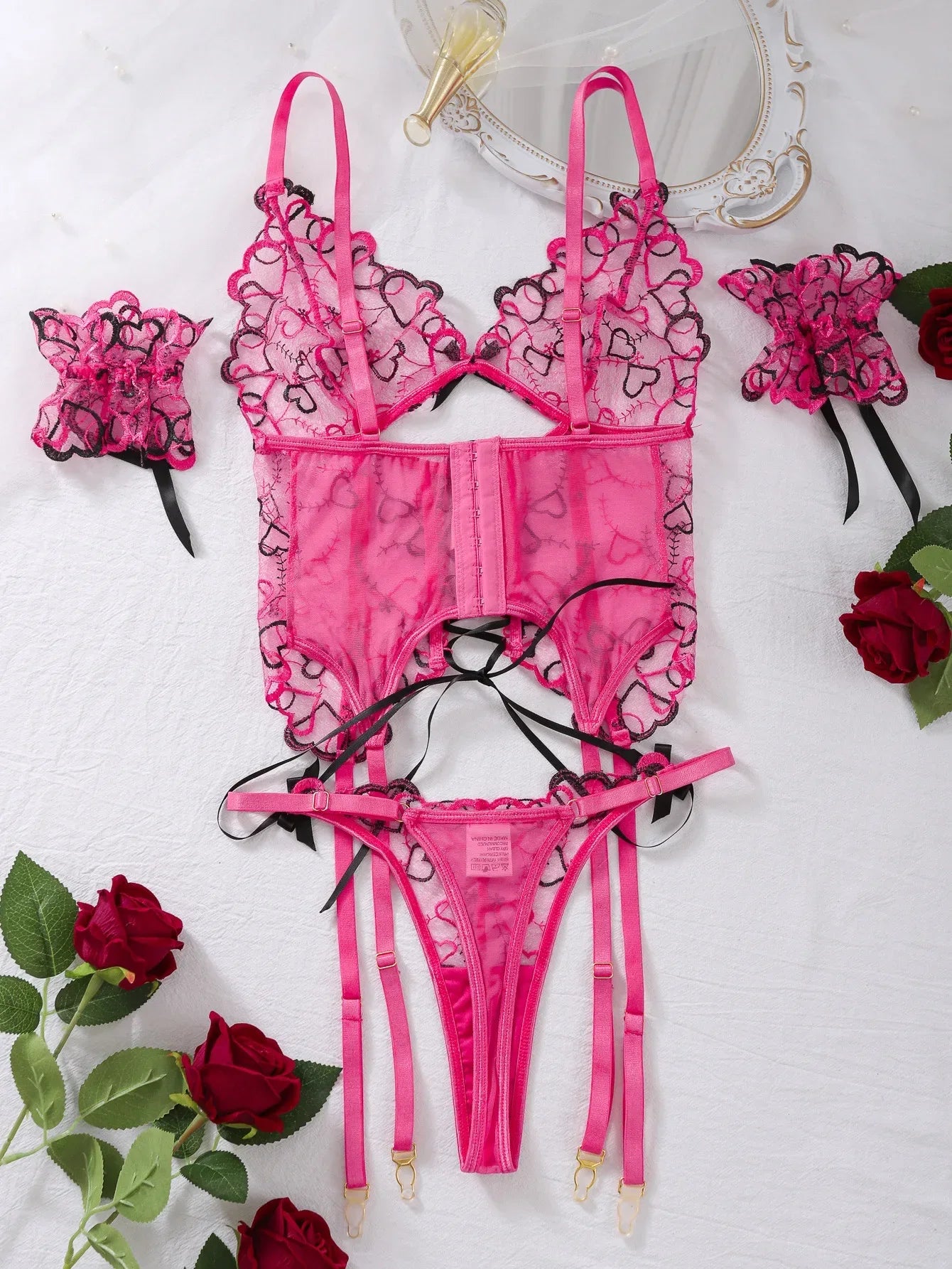 Diccvicc Women Underwear Lace Up Corset Tops Panty Set Onlyfans Darling Lingerie Sexy Intimates Romantic Outfits Female Clothes
