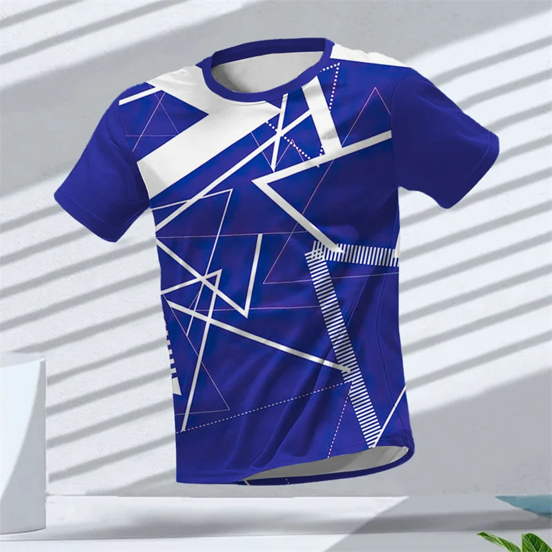 Badminton Wear Pattern T-Shirt For Men Fitness 3D Printed Tees Summer Breathable Sports Loose Exercise T Shirts Round Neck Tops