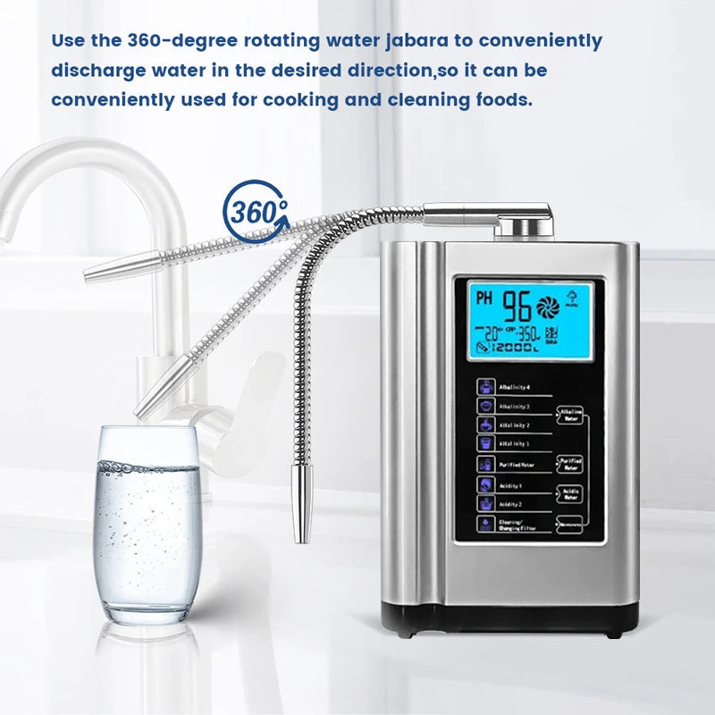 5 Plates Kangen Water Ionizer PH 3.5-10.5 Alkaline water Generator Hydrogen Reduced water ionizer With Built-in Carbon Filter