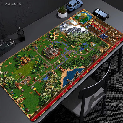 Anime Heroes of Might and Magic 3 Map Mousepad Gaming Laptops Keyboard Mat Desk Protector Deskmat Mats Laptop Gamer Mouse Pad