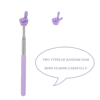 Colorful Finger Reading Sticks Stainless Steel Pointer Parent-Child Finger Reading Sticks Telescopic Rod Kids Teaching Tool