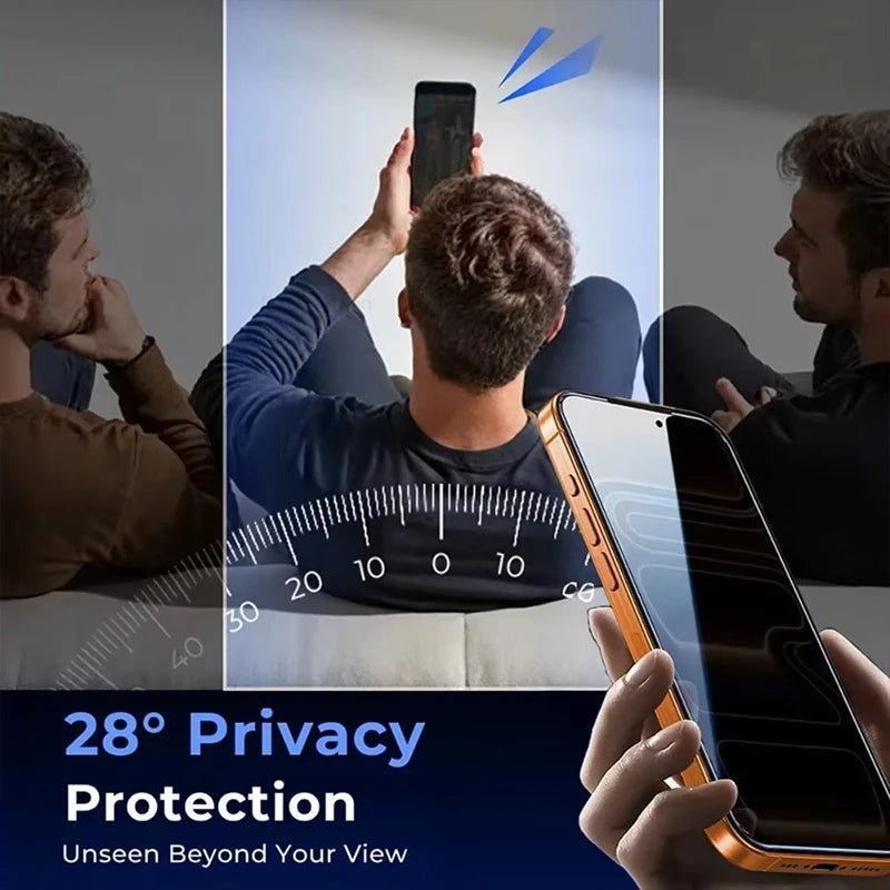 1-5Pcs Anti Spy Screen Protector For iPhone 17 16 15 14 13 12 11 Pro Max XS X XR Air 6 7 8 Plus 16e One Click Installation Glass by PDG ibma