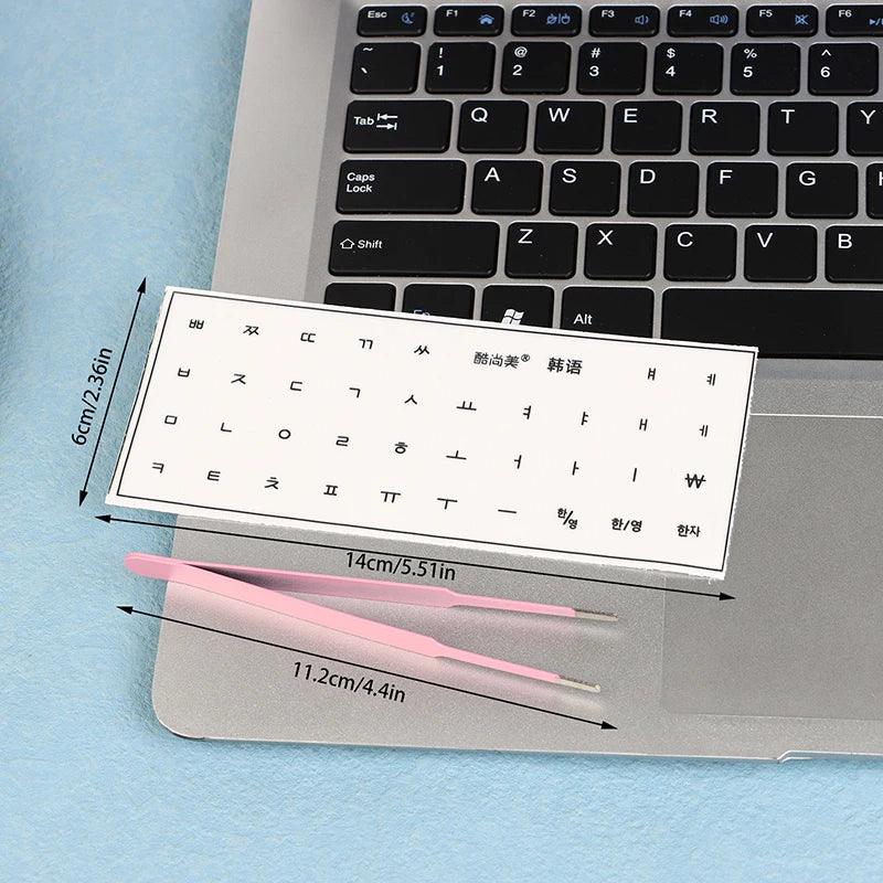 [Korean Language] Tear-Off Film Keyboard Sticker Desktop Laptop Key Sticker Single Film Universal Transparent Engraving Sticker