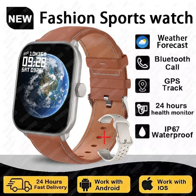 Global Upgrade Version Watch 5 HD AMOLED Display Screen Heart Rate Bluetooth Call GPS Track Waterproof Sports Men Smart Watch