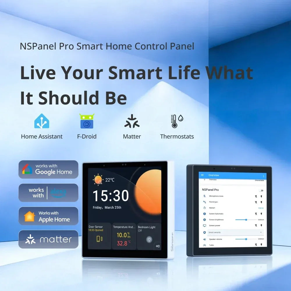 SONOFF NSPanel Pro Smart Home Control Panel Smart Thermostst Power Consumption DIY Switch Module Supports All Sonoff Devices