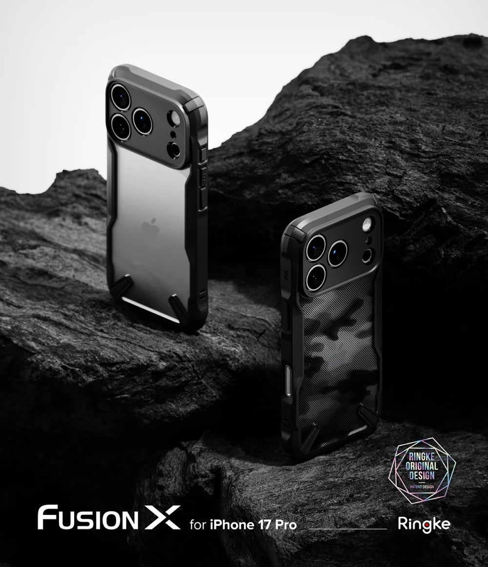 Ringke Fusion-X Compatible with iPhone 17 Pro Case Hard Back Shockproof Soft TPU Frame protector for iphone Cover