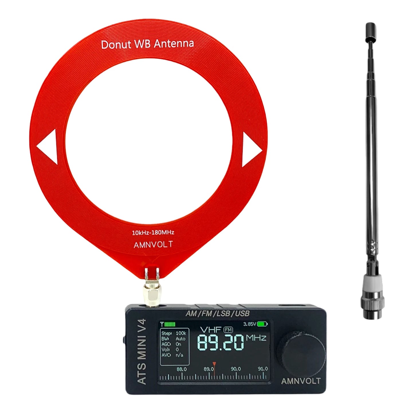 SI4732 0.5-108mhz Portable Radio LSB USB AM FM Pocket Mini Radio 1.9inch IPS Screen All Band Radio Receiver HF SW MW VHF Radio