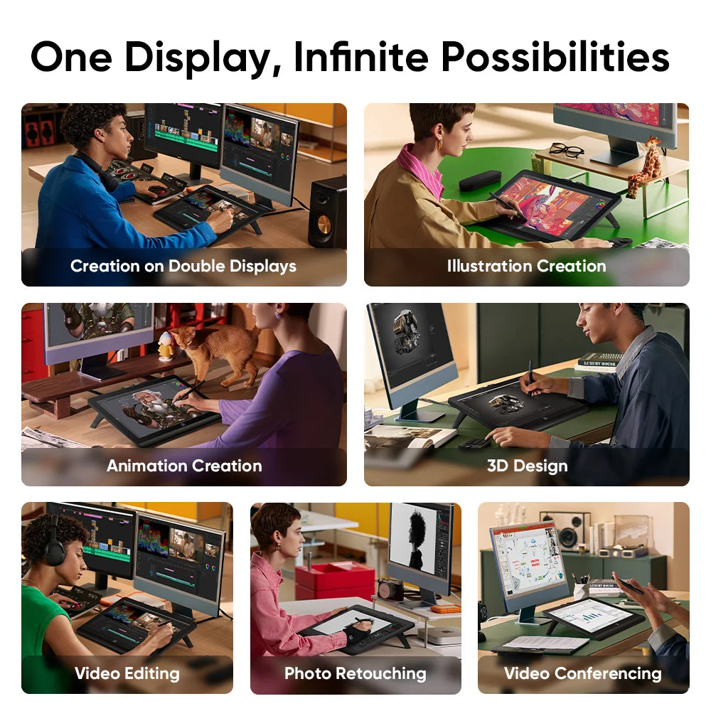 XPPen Artist Pro 19 (Gen 2) 4K Graphics Tablet Monitor with 99.8% sRGB X3 Pro Stylus 18.4 Inch Drawing Display for Windows Mac