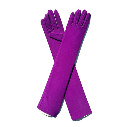 Ladies Mittens Milk Silk Stretch Ladies Gloves Festival Party Group Show Bar Dance Dress Up Gloves 45Cm Long Gloves C013