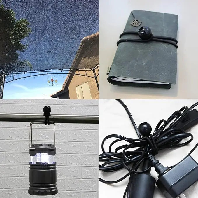 50/10pcs Bungee Ball Tarps Canvas Tarpaulin Flagpole Ties Cord Ends Elastic Rope Lace Fixed Boat Pole Camping Tent Accessories
